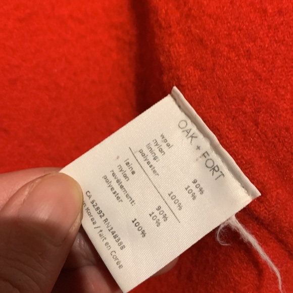 Oak fort red 90% wool coat for sale - Picture 6 of 8